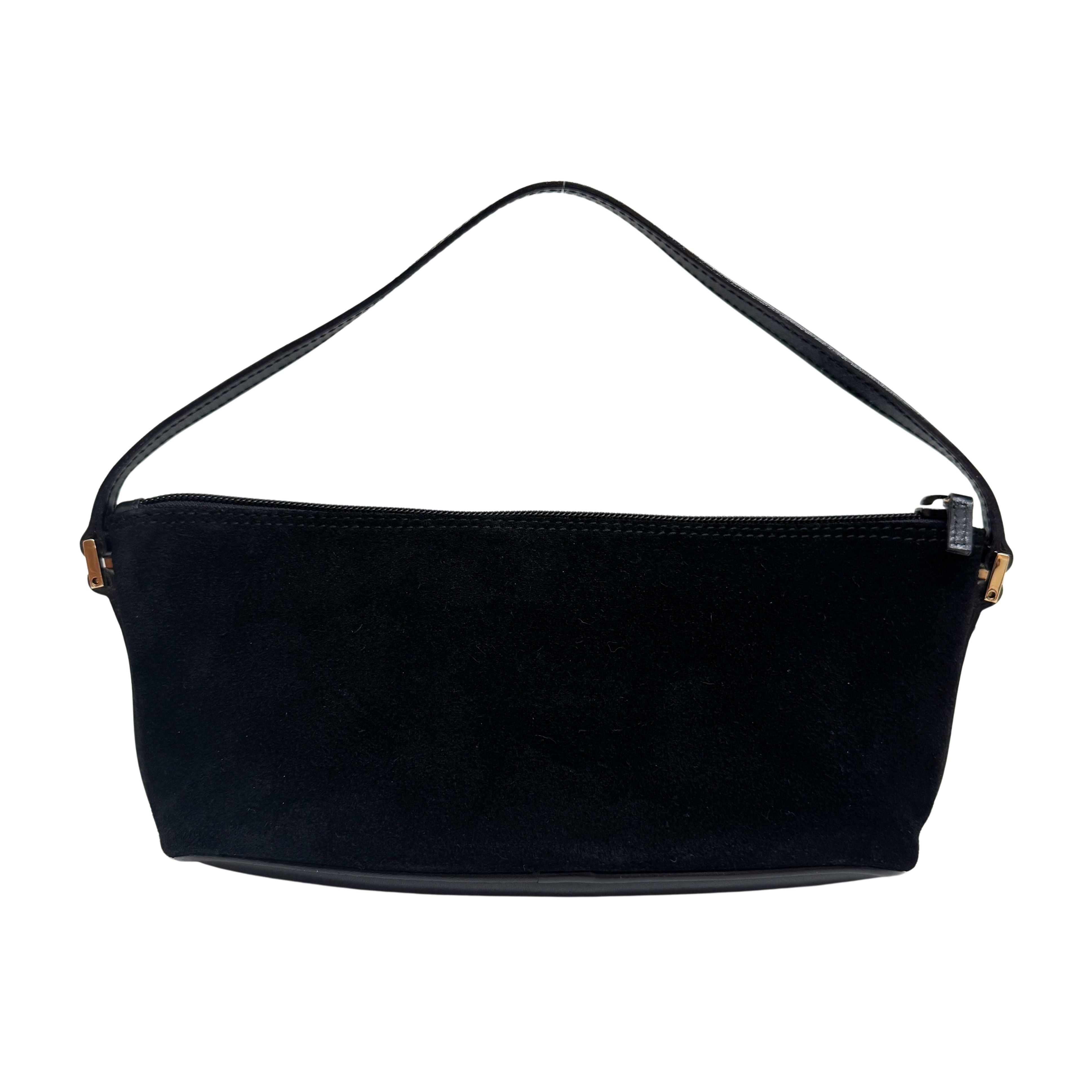 Black Suede Shoulder Bag