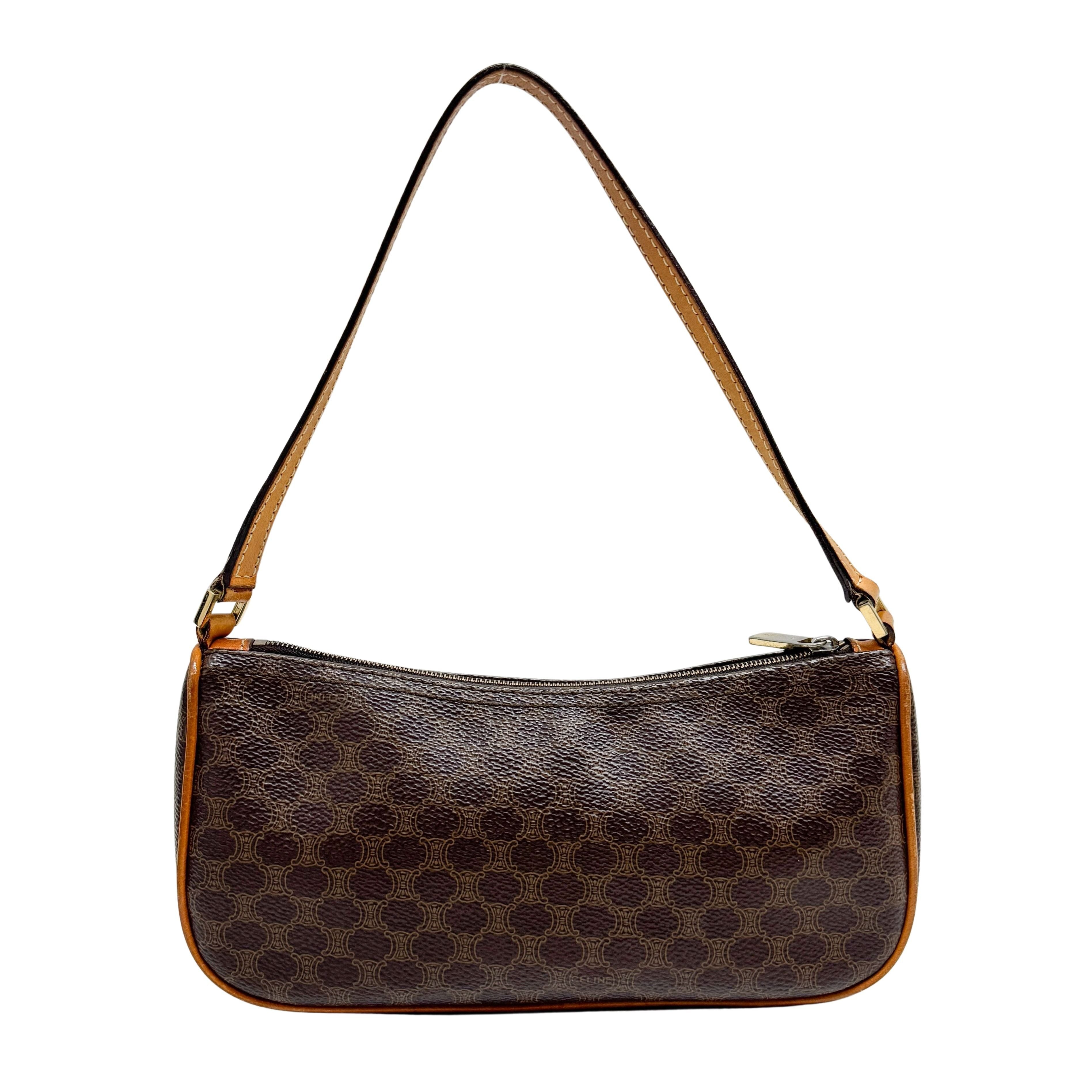 Macadam Brown Canvas Shoulder Bag