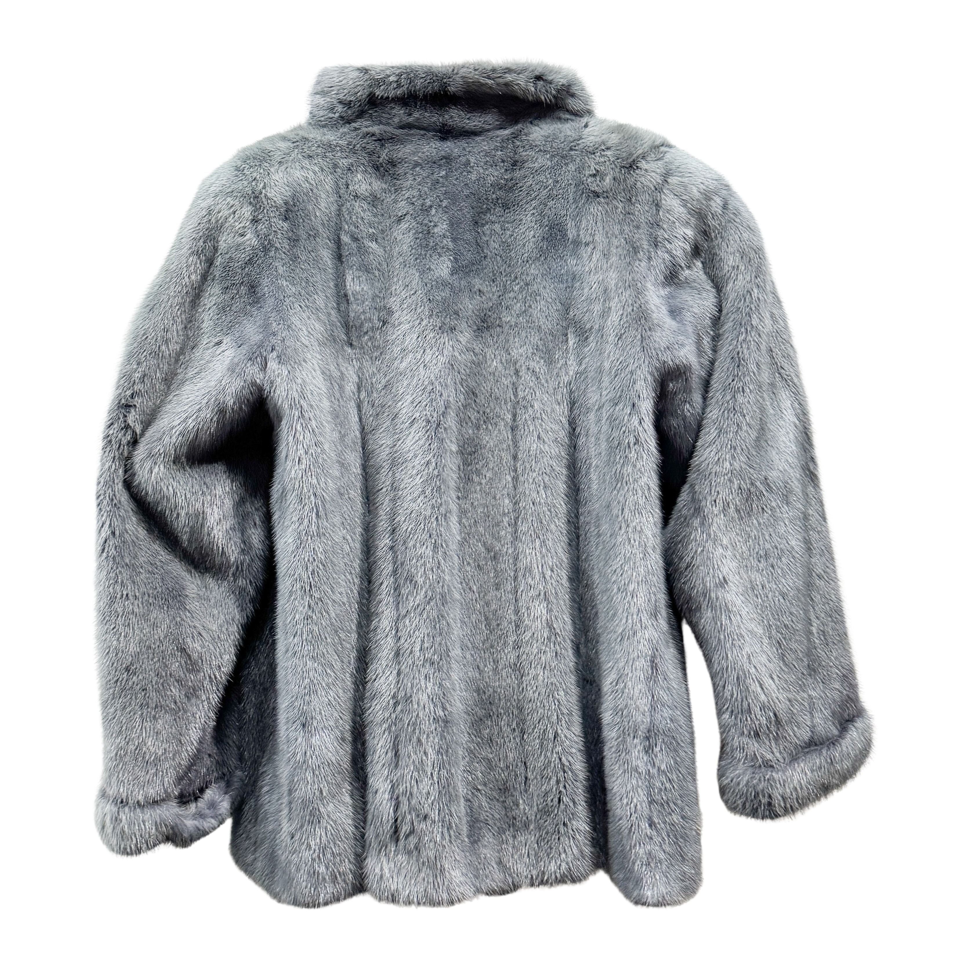Size US 12 Grey Mink Fur Coat