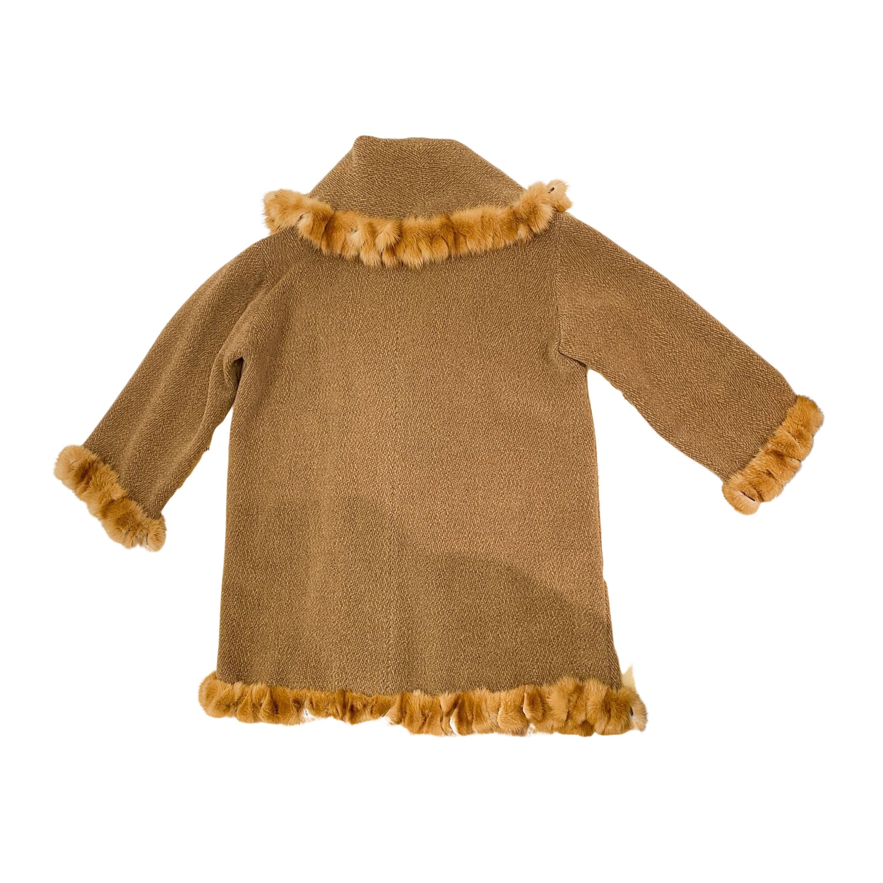 Size 38 EU Brown Fur and Wool Coat