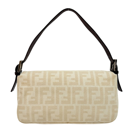 Baguette Zucca Beige Shoulder Bag