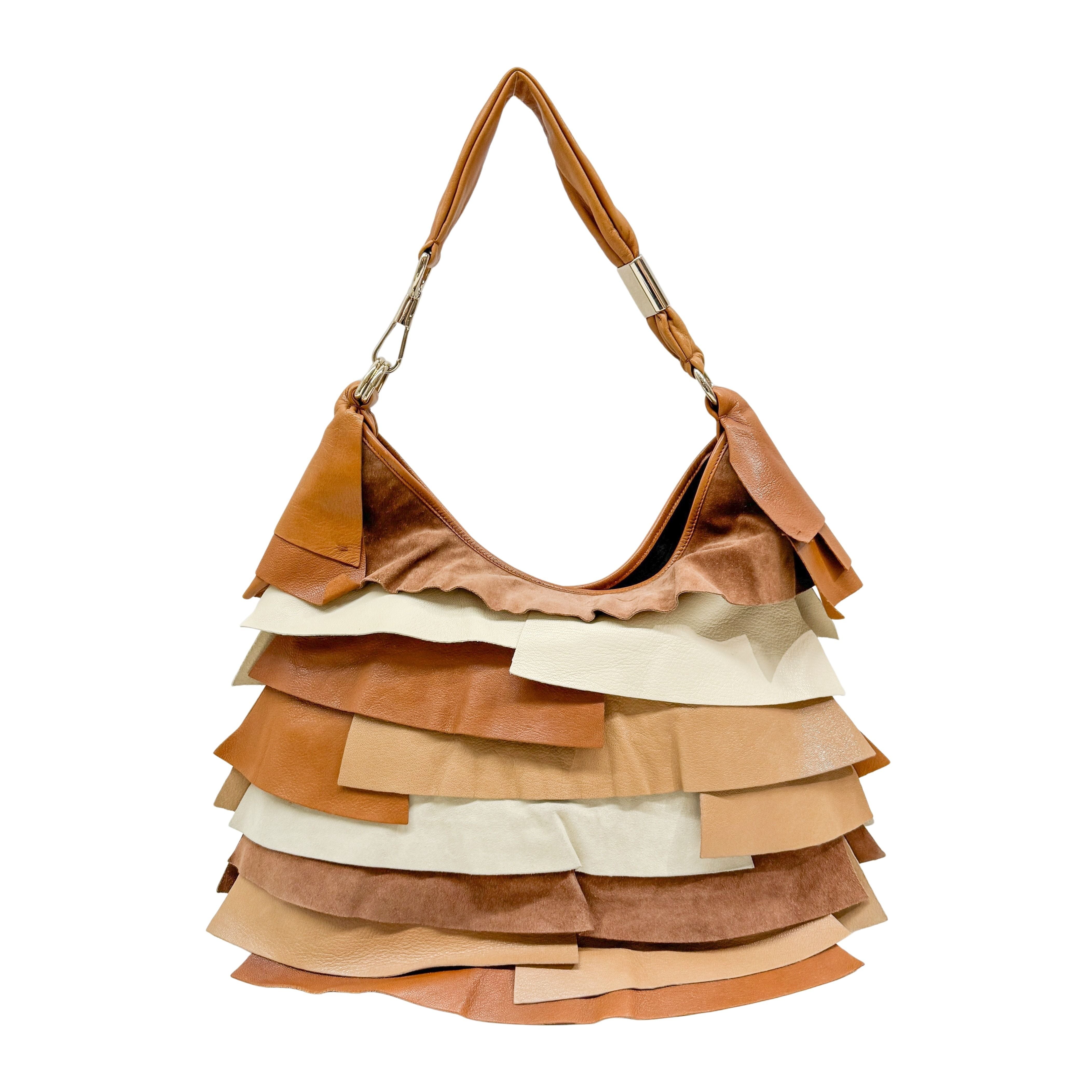 Saint Tropez Brown Leather Shoulder Bag