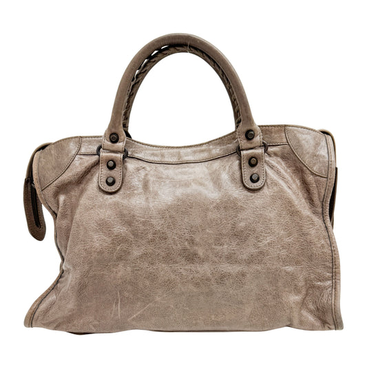 The City Brown Leather Two Way Bag