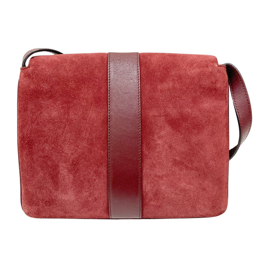 GG Marmont Red Suede Shoulder Bag