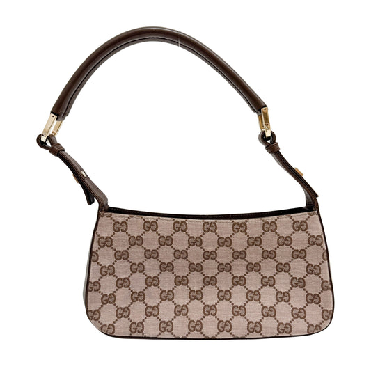 GG Canvas Leather Caramel Handle Shoulder Bag