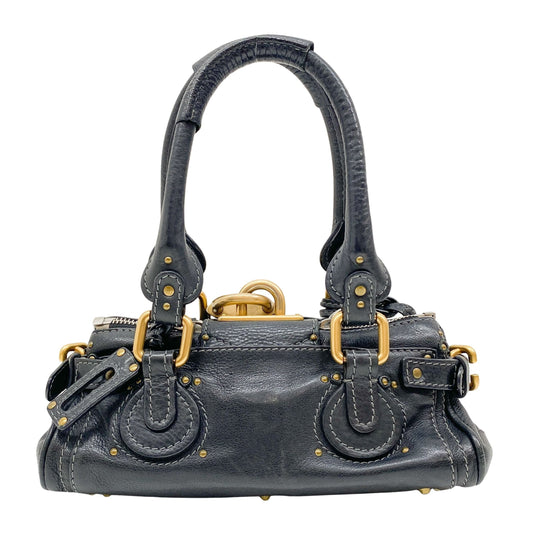 Mini Paddington Black Leather Shoulder Bag