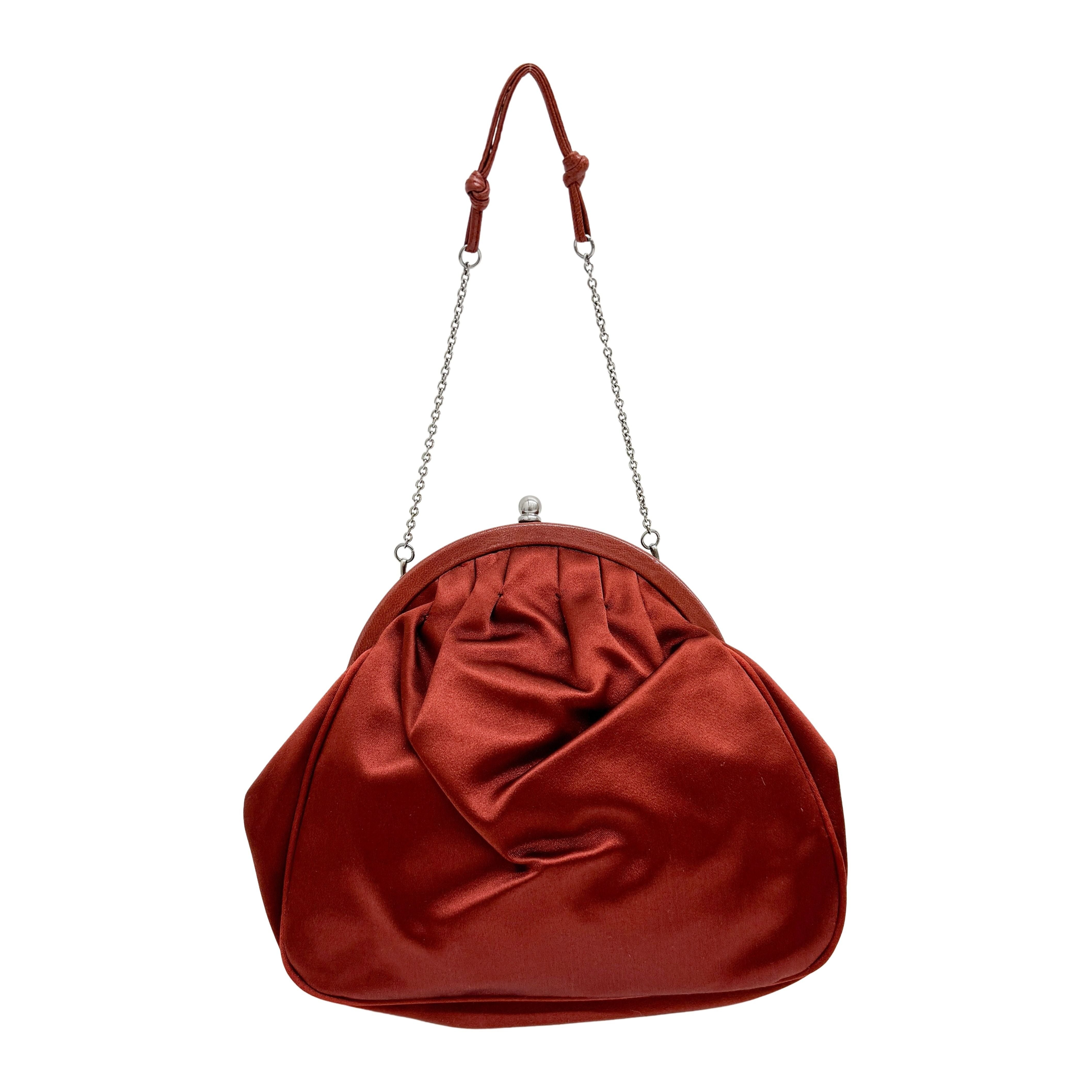 Red Satin Hand Bag