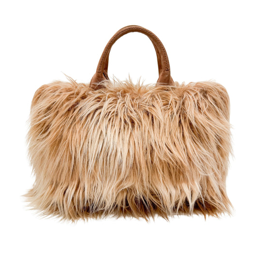 Kidassia Brown Eco Faux Fur Tote Bag