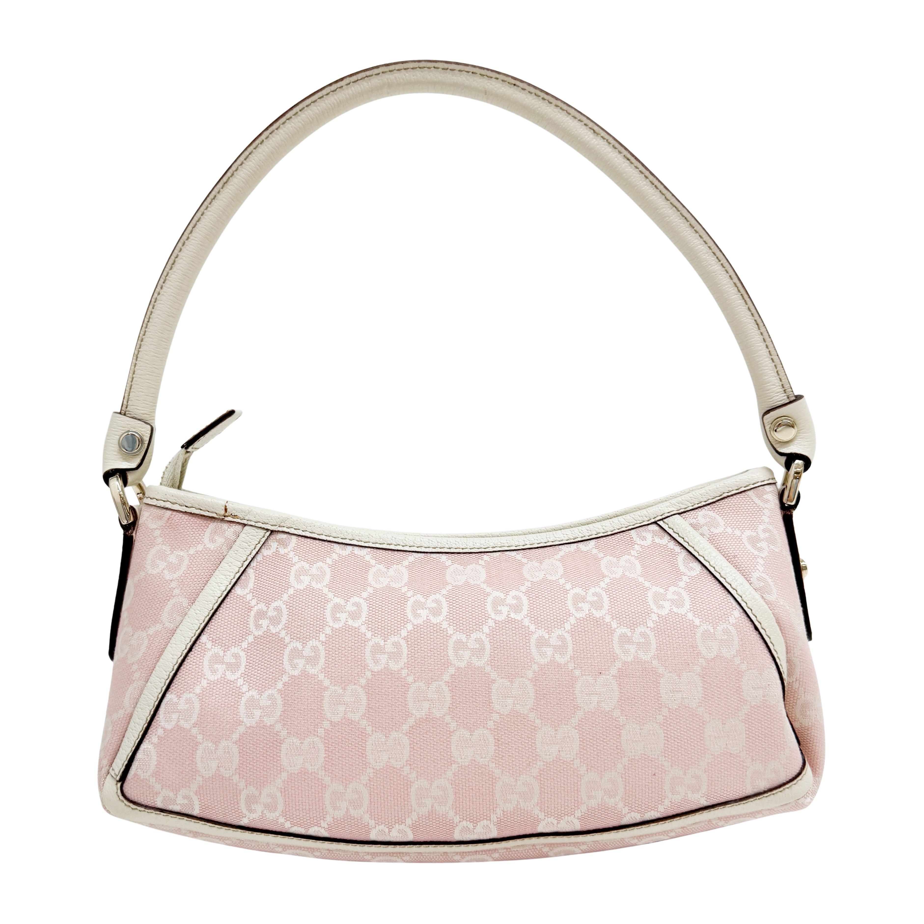 GG Pink Canvas Shoulder Bag