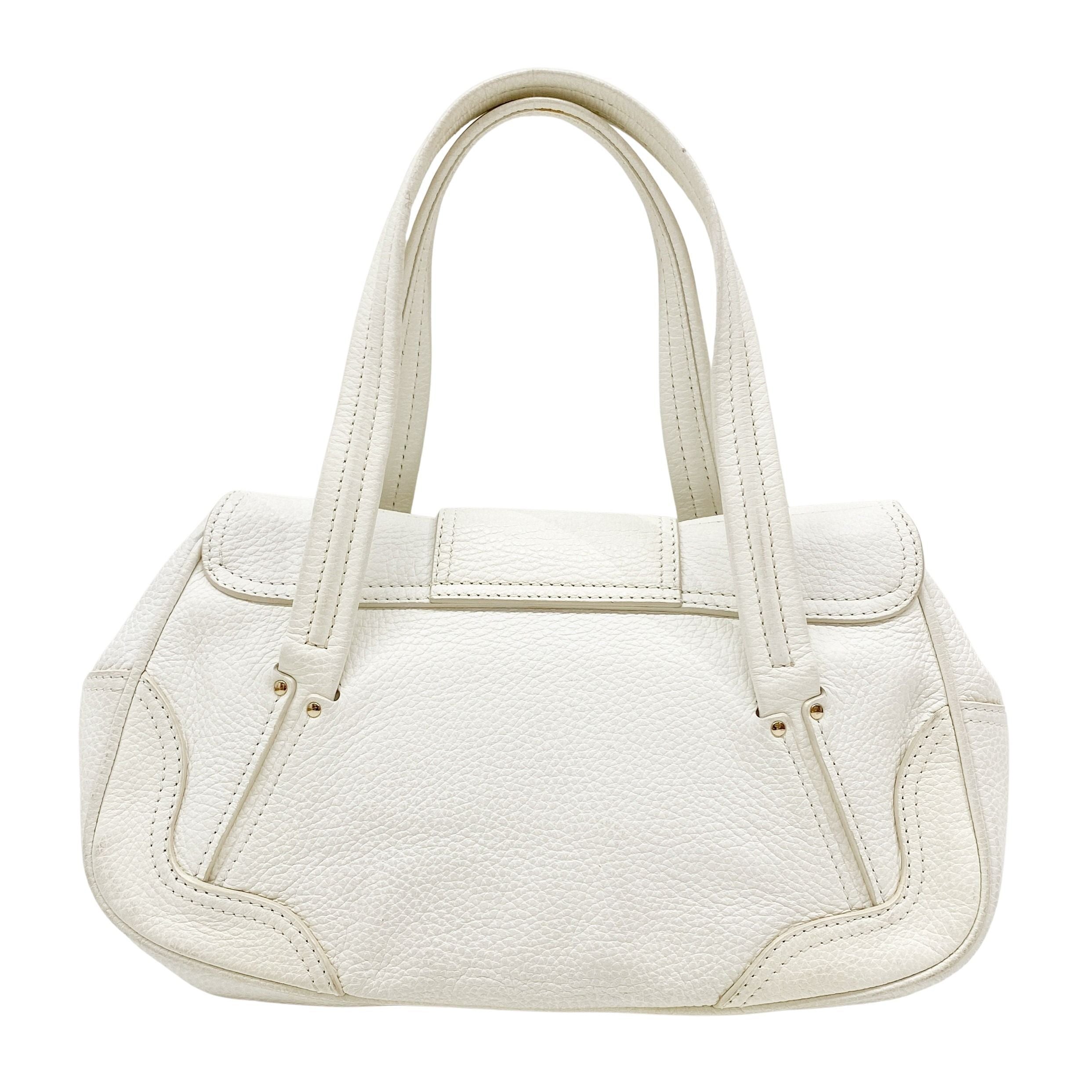 White Leather Shoulder Bag
