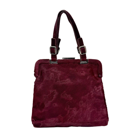 Red Pony Hair Hand Bag