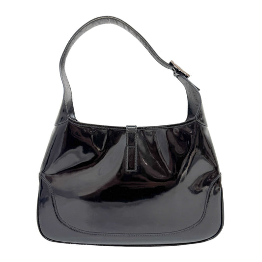 Jackie Black Patent Leather Shoulder Bag