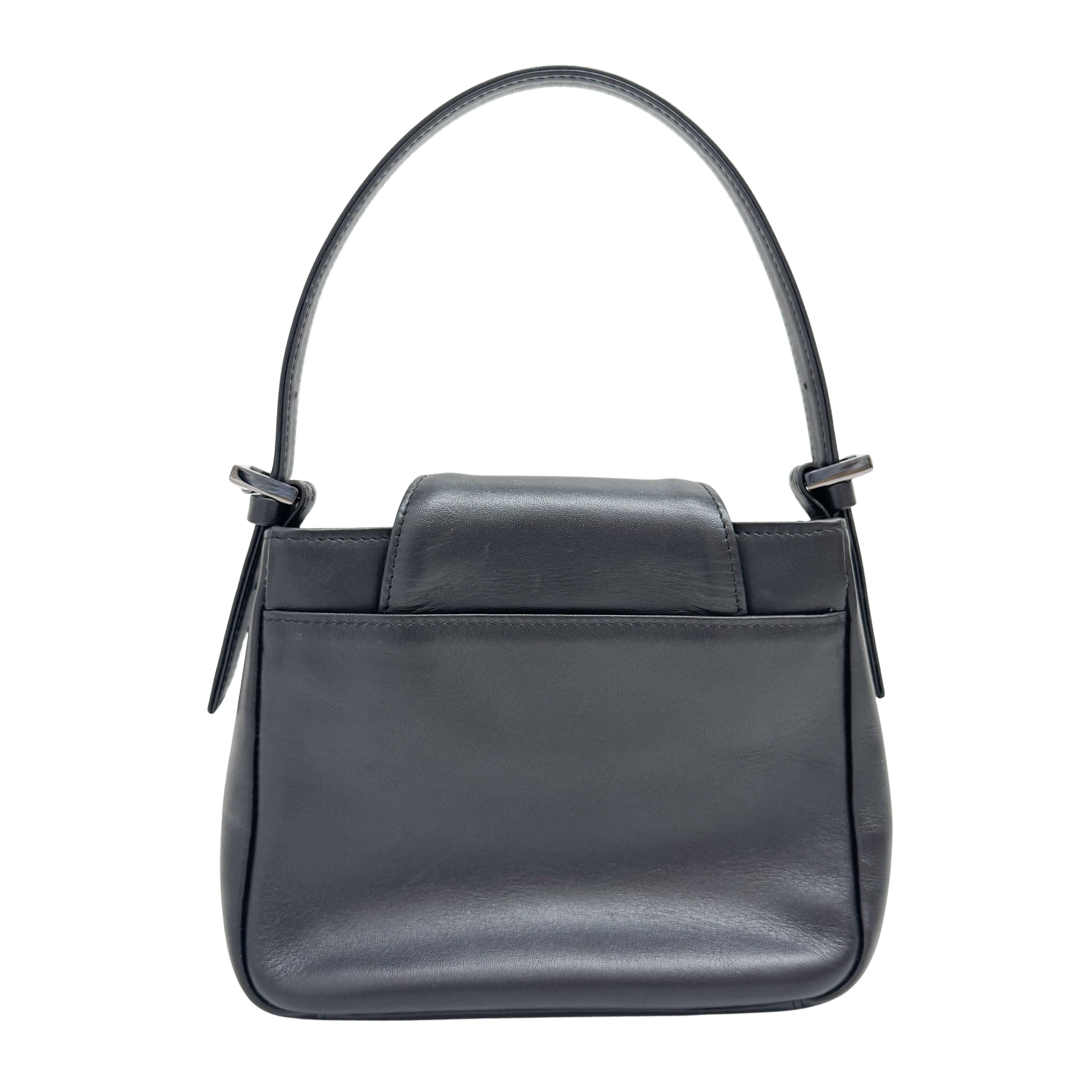 Black Leather Hand Bag