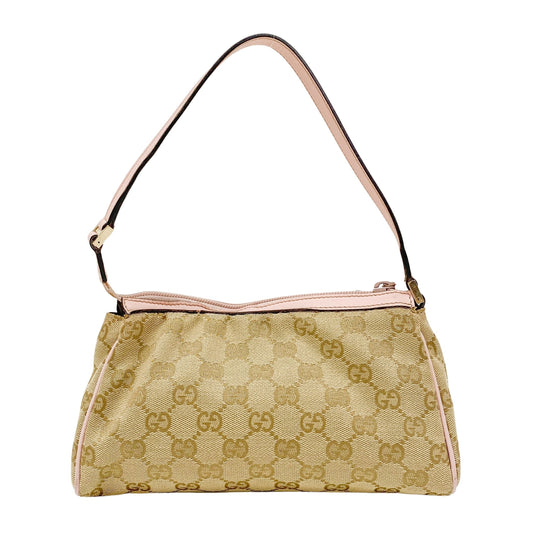 GG Beige Canvas Shoulder Bag