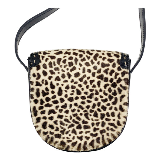 Vintage Brown Cheetah Pony Hair Shoulder Bag