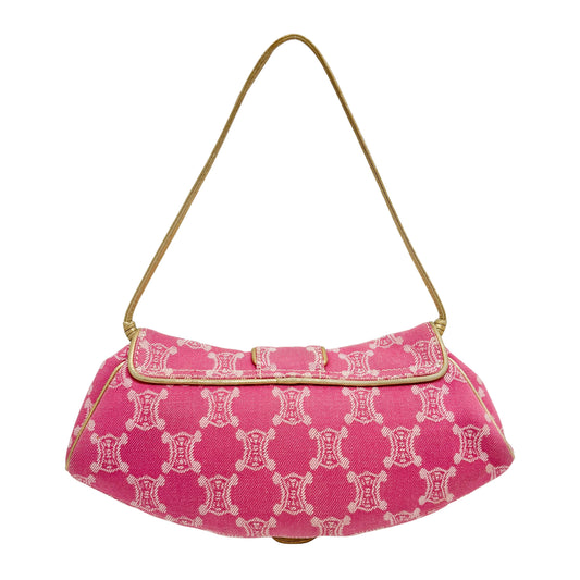 Macadam Pink Denim Shoulder Bag