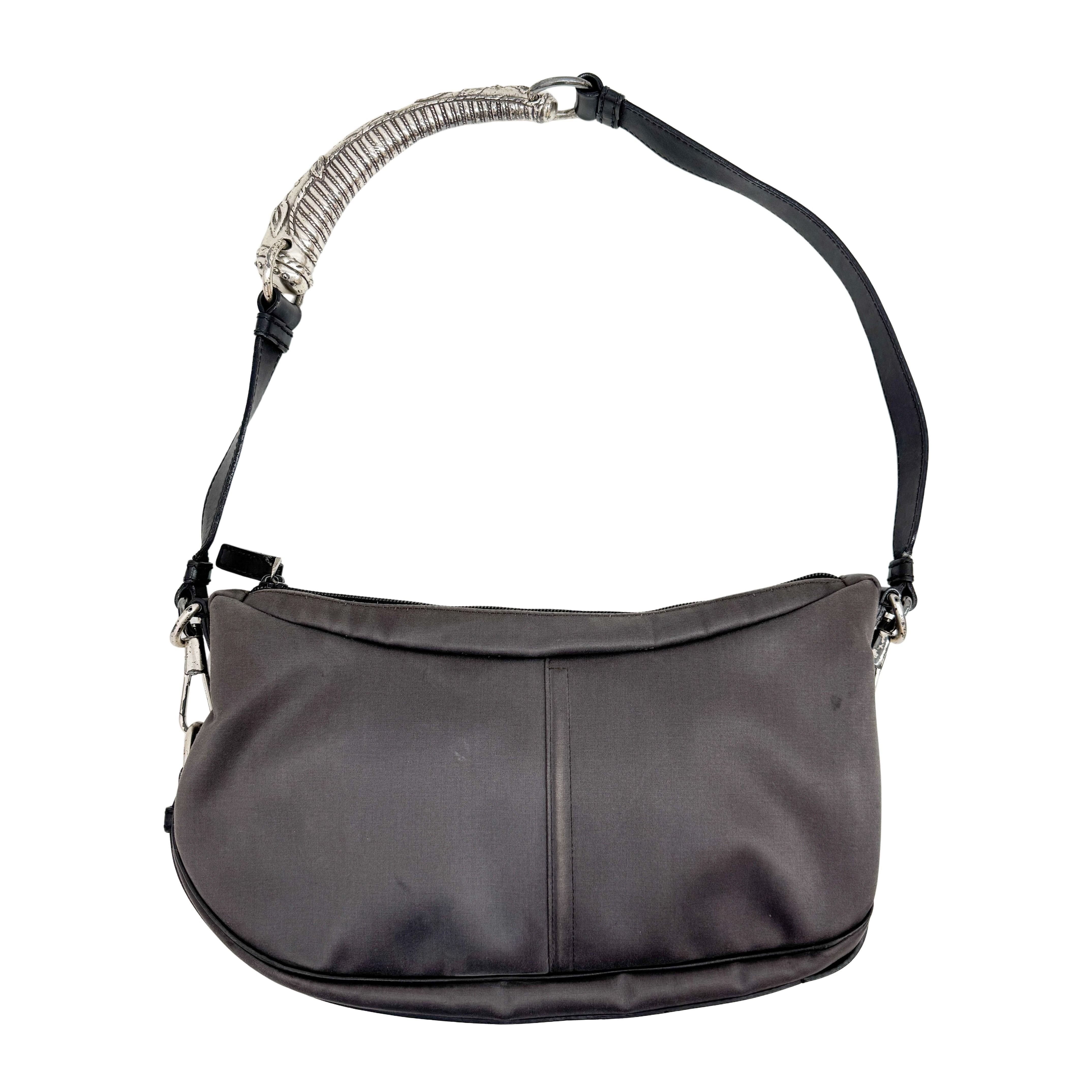 Mombasa Silver Cotton Shoulder Bag