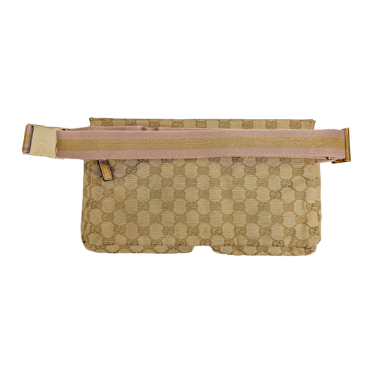 Brown GG Canvas Adjustable Fanny Pack