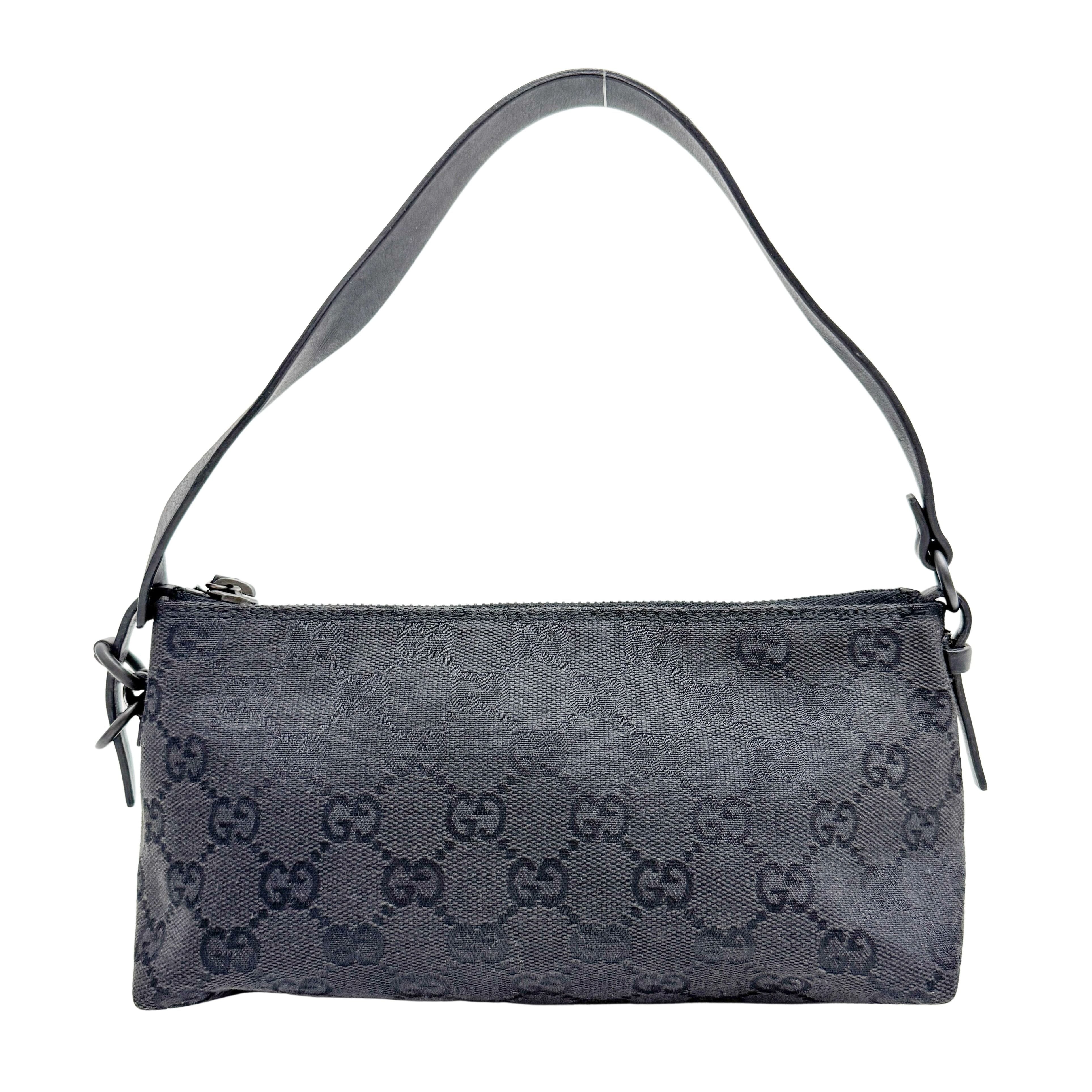 GG Canvas Black Pouch Bag
