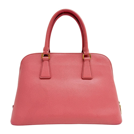 Saffiano Lux Pink Leather Two Way Bag