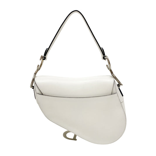 Saddle White Leather Bag