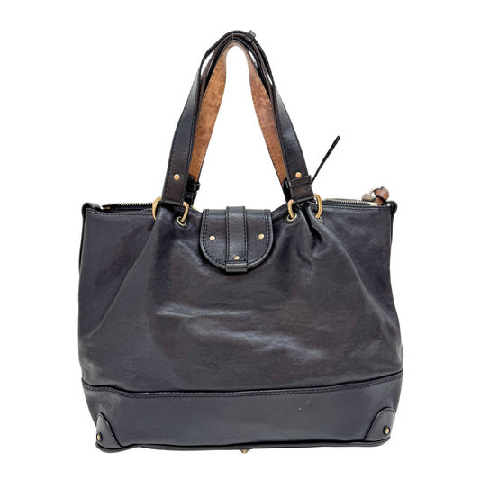 Kerala Black Leather Two Way Bag