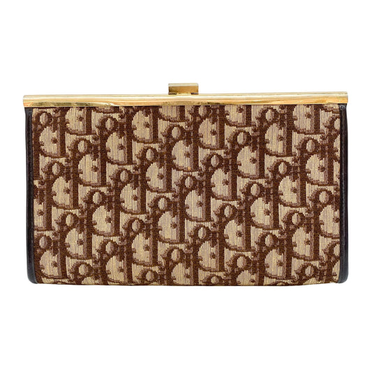 Trotter Canvas Brown Clutch Bag