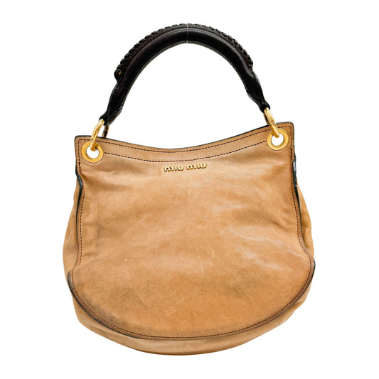 Archive Grey Ostrich Brown Leather Two Way Bag