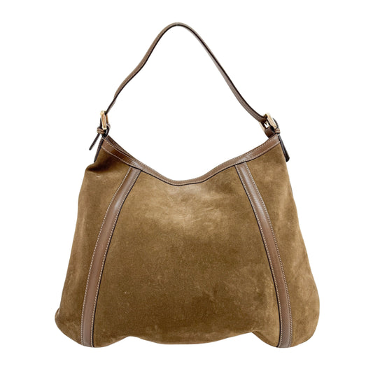 Brown Suede Shoulder Bag