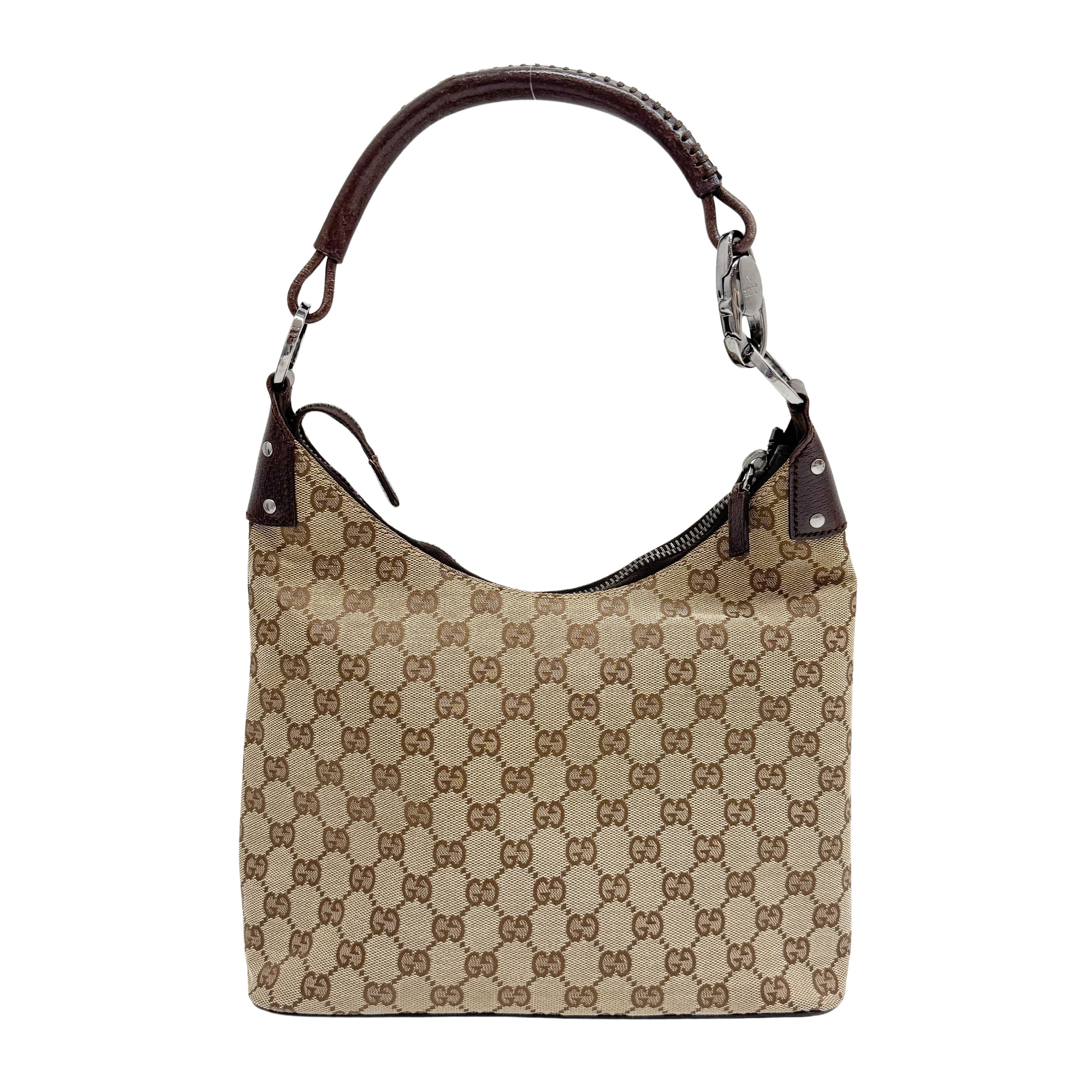 GG Canvas Brown Shoulder Bag