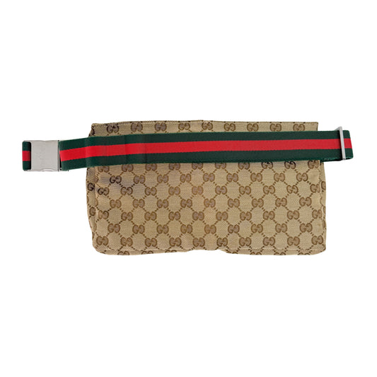 GG Canvas Brown Crossbody Bag with Pockets