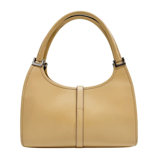 Mini Jackie Beige Leather Shoulder Bag
