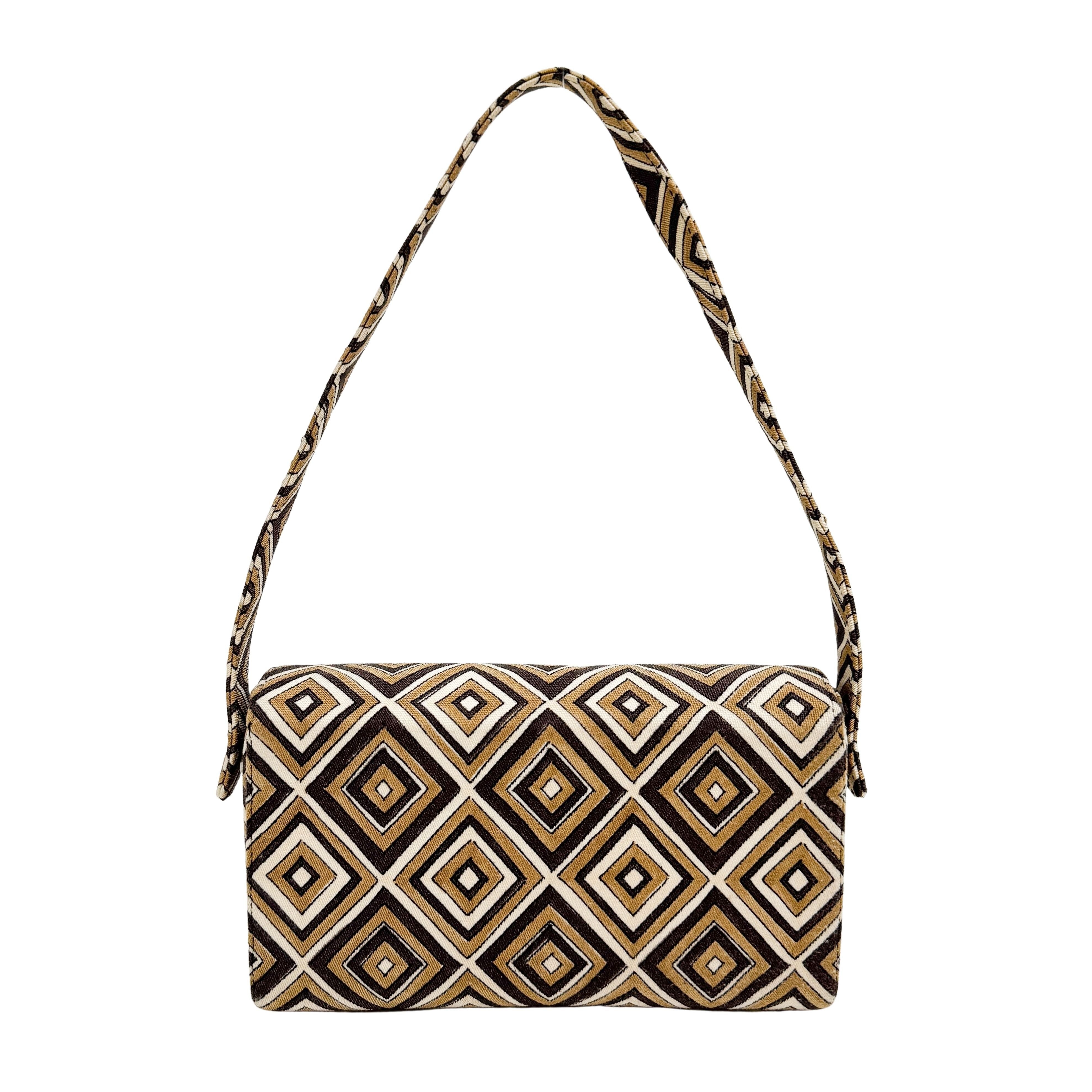 Brown Canvas Shoulder Bag