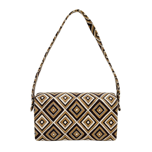 Brown Canvas Shoulder Bag