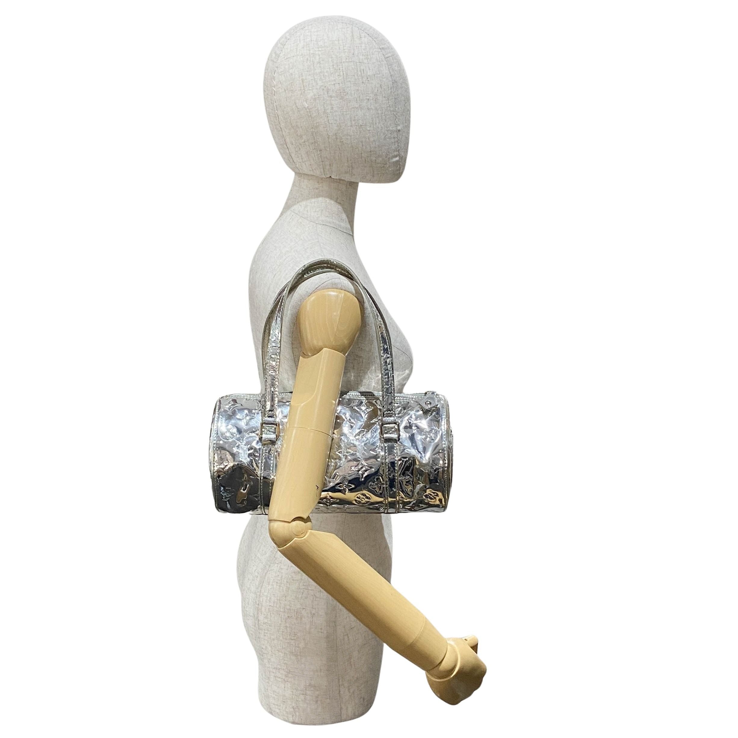 Papillon Monogram Miroir Silver Shoulder Bag