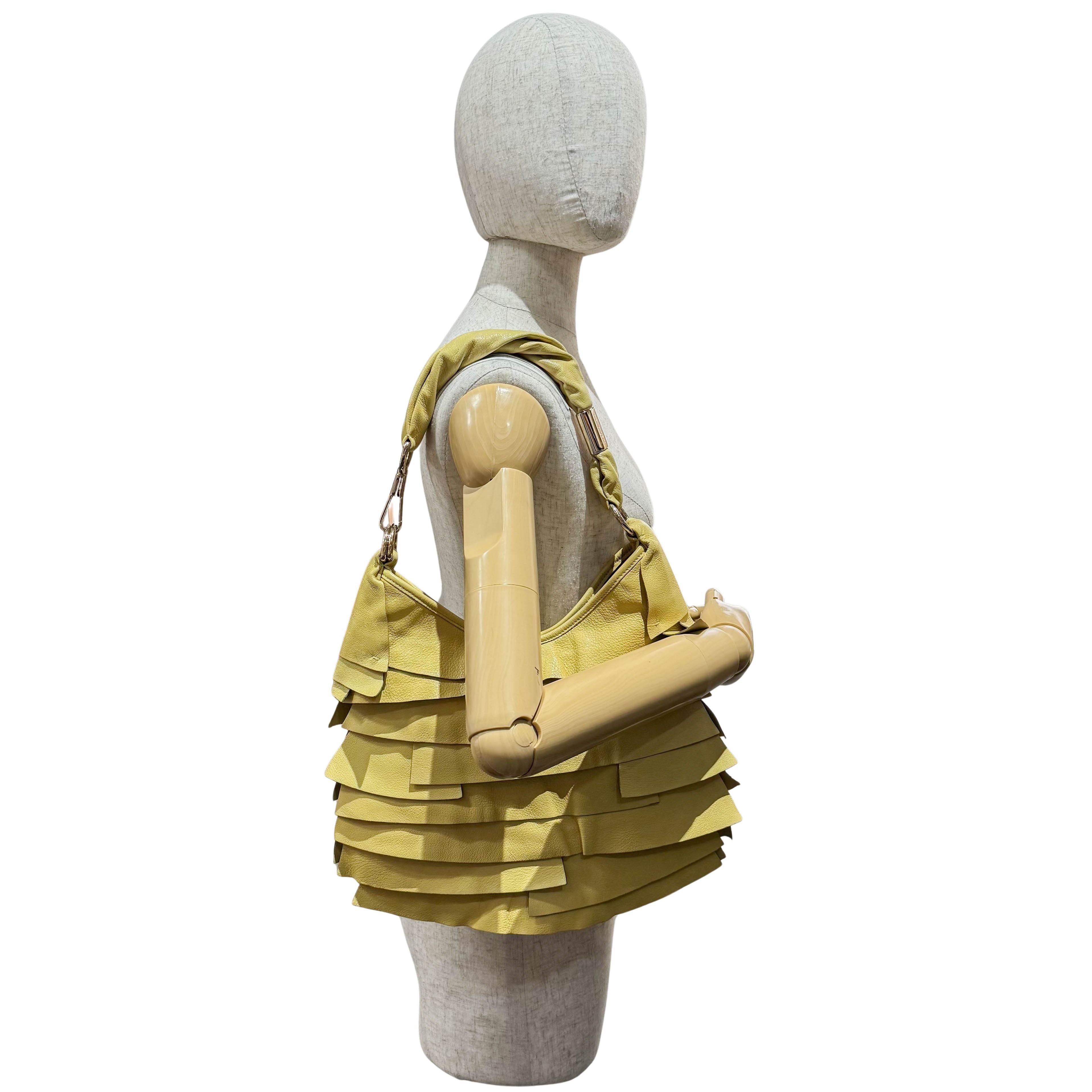 Saint Tropez Green Leather Shoulder Bag