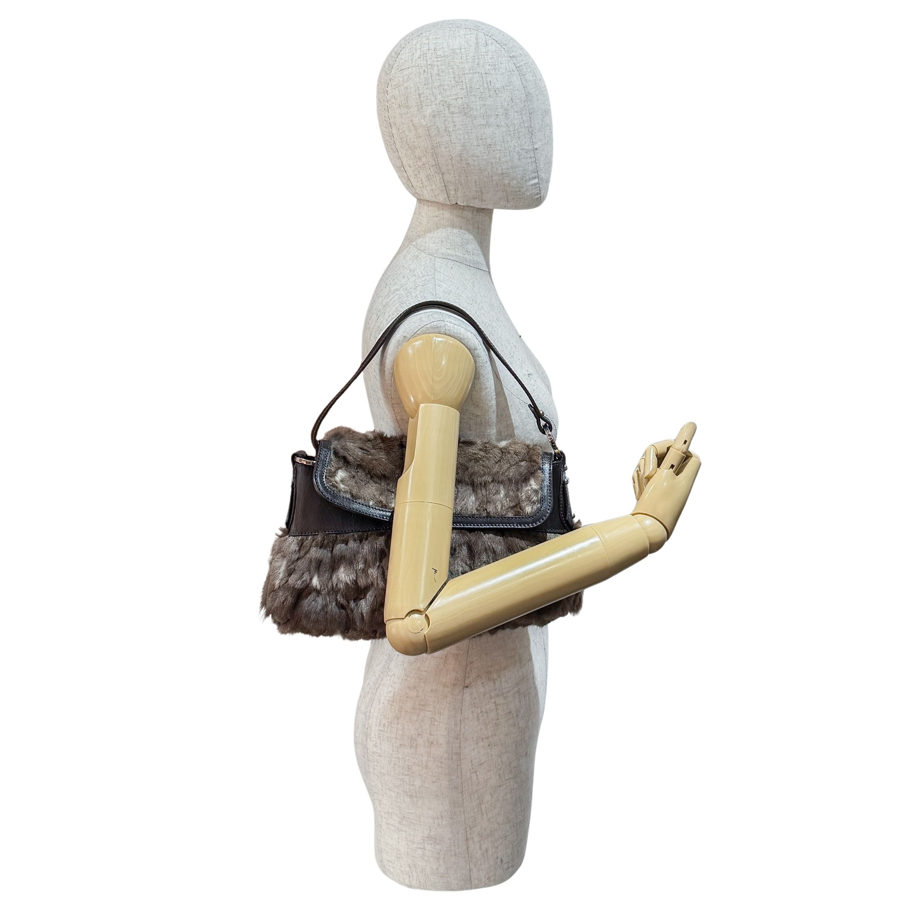 Chef Brown Pony Hair Shoulder Bag