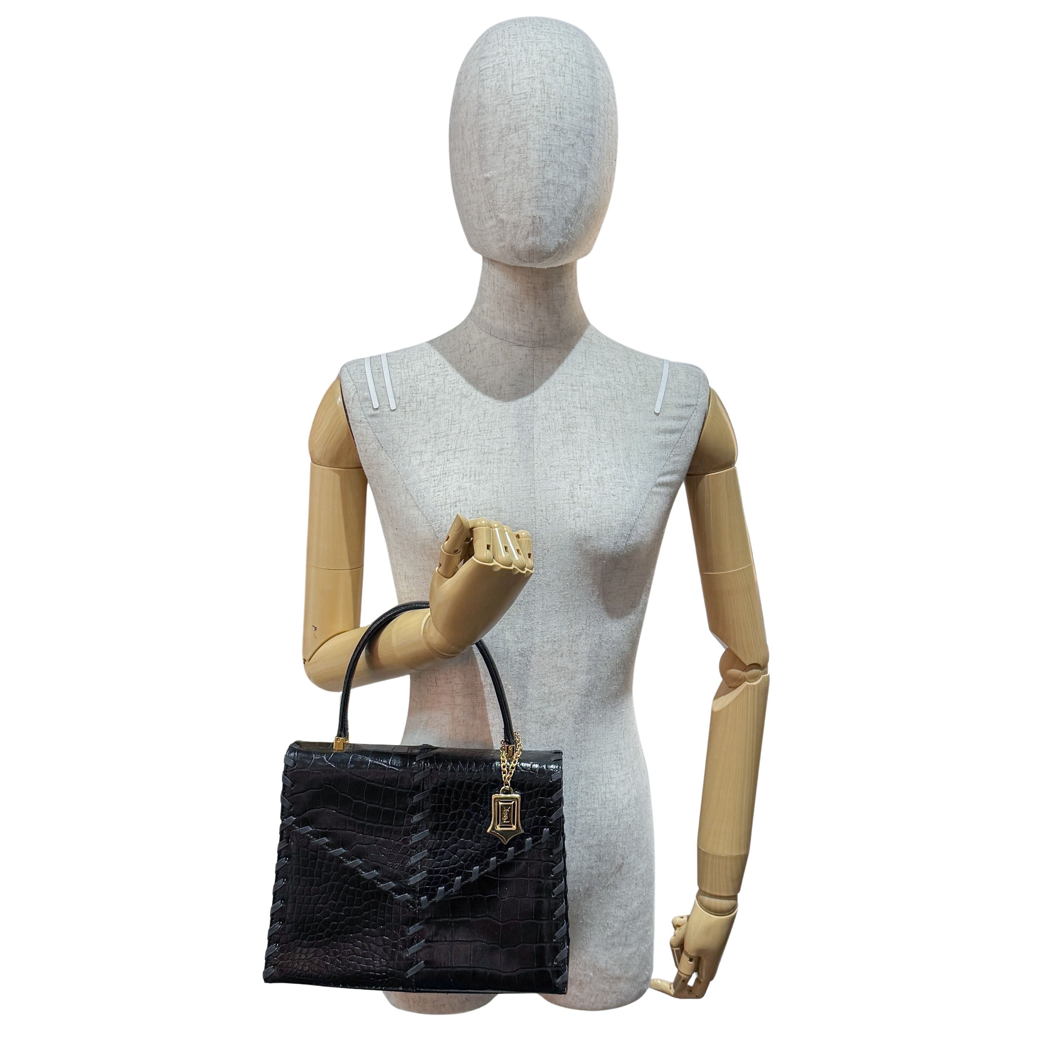 Cassandra Black Leather Handbag