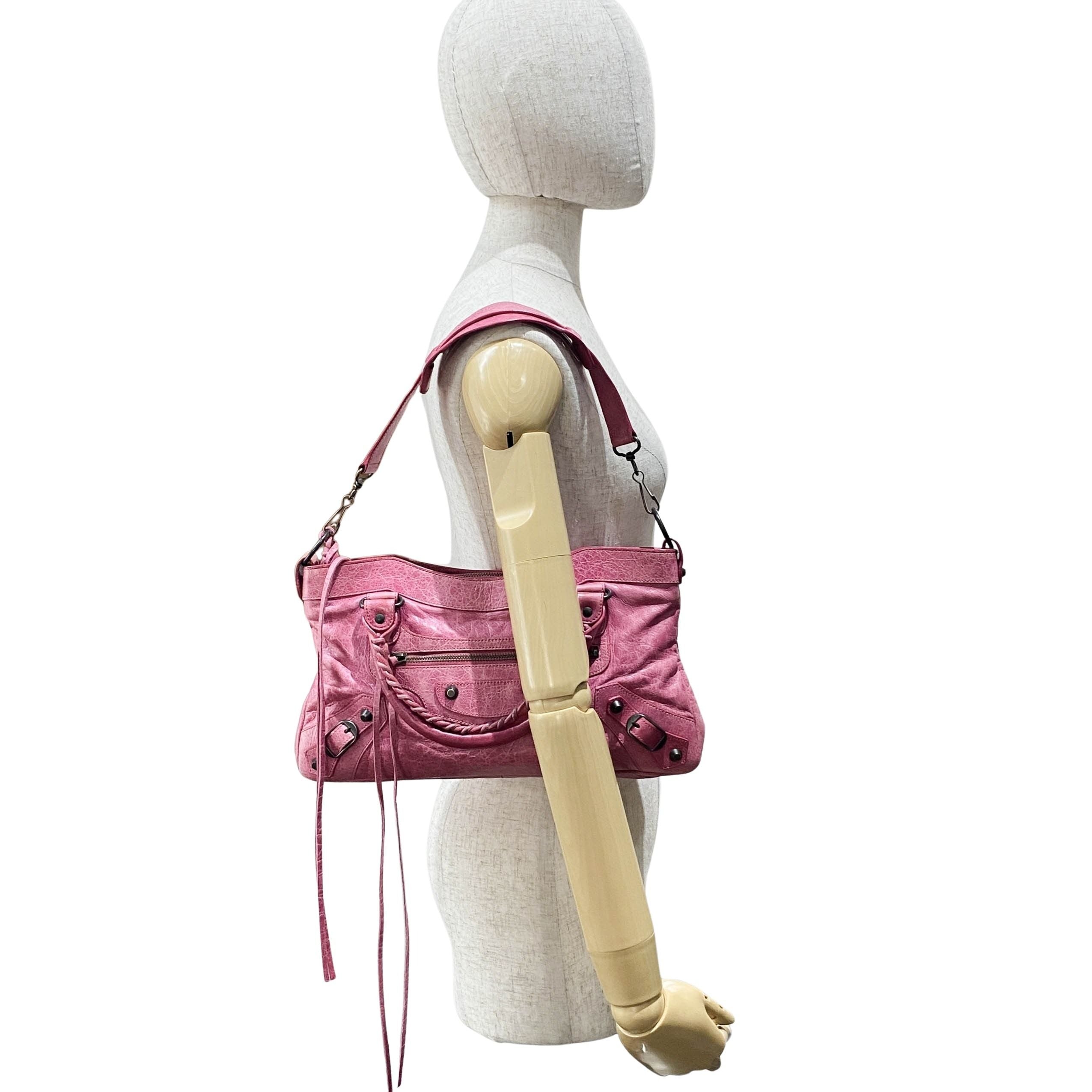 The First Pink Calfskin Leather Two Way Bag