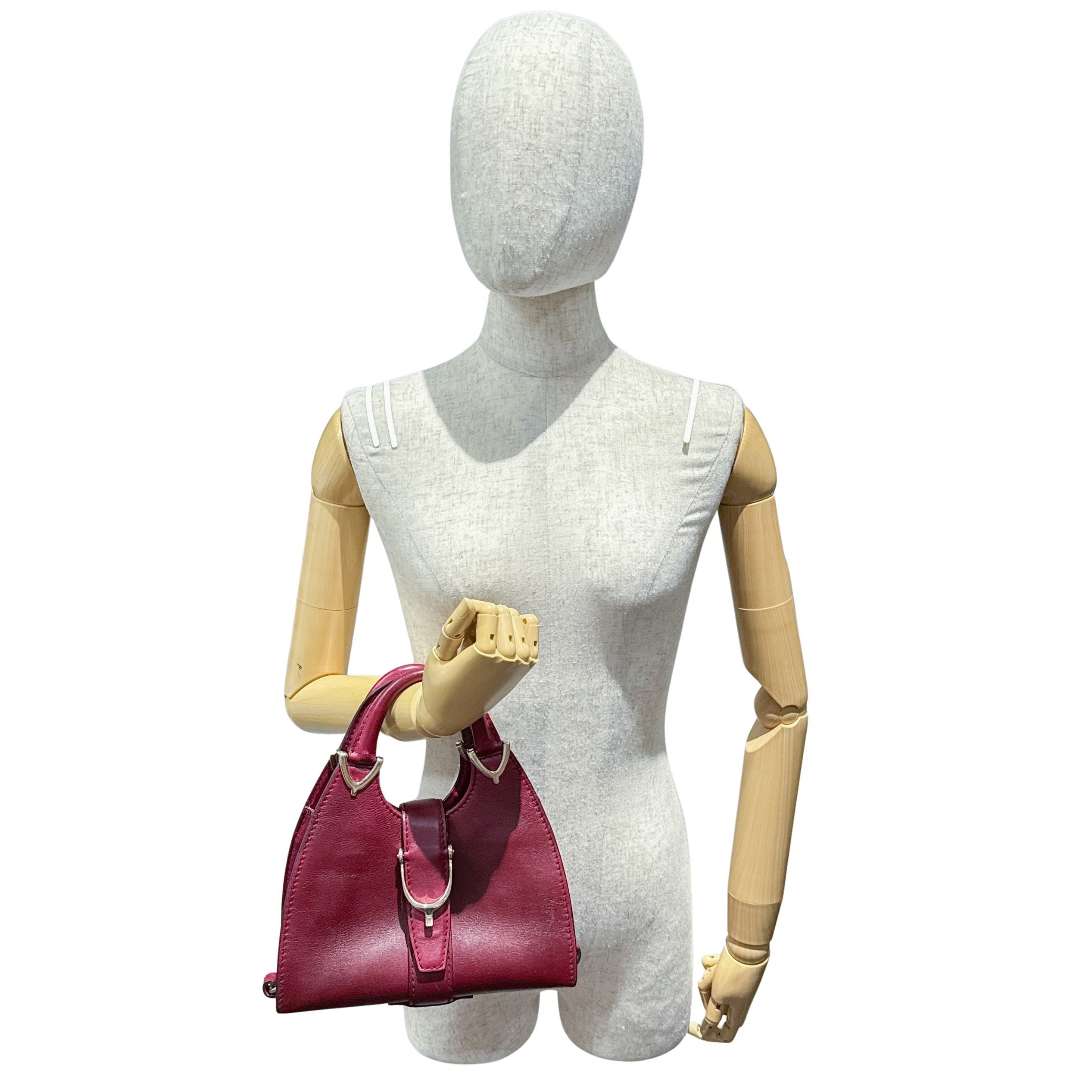 Stirrup Burgundy Leather Handbag