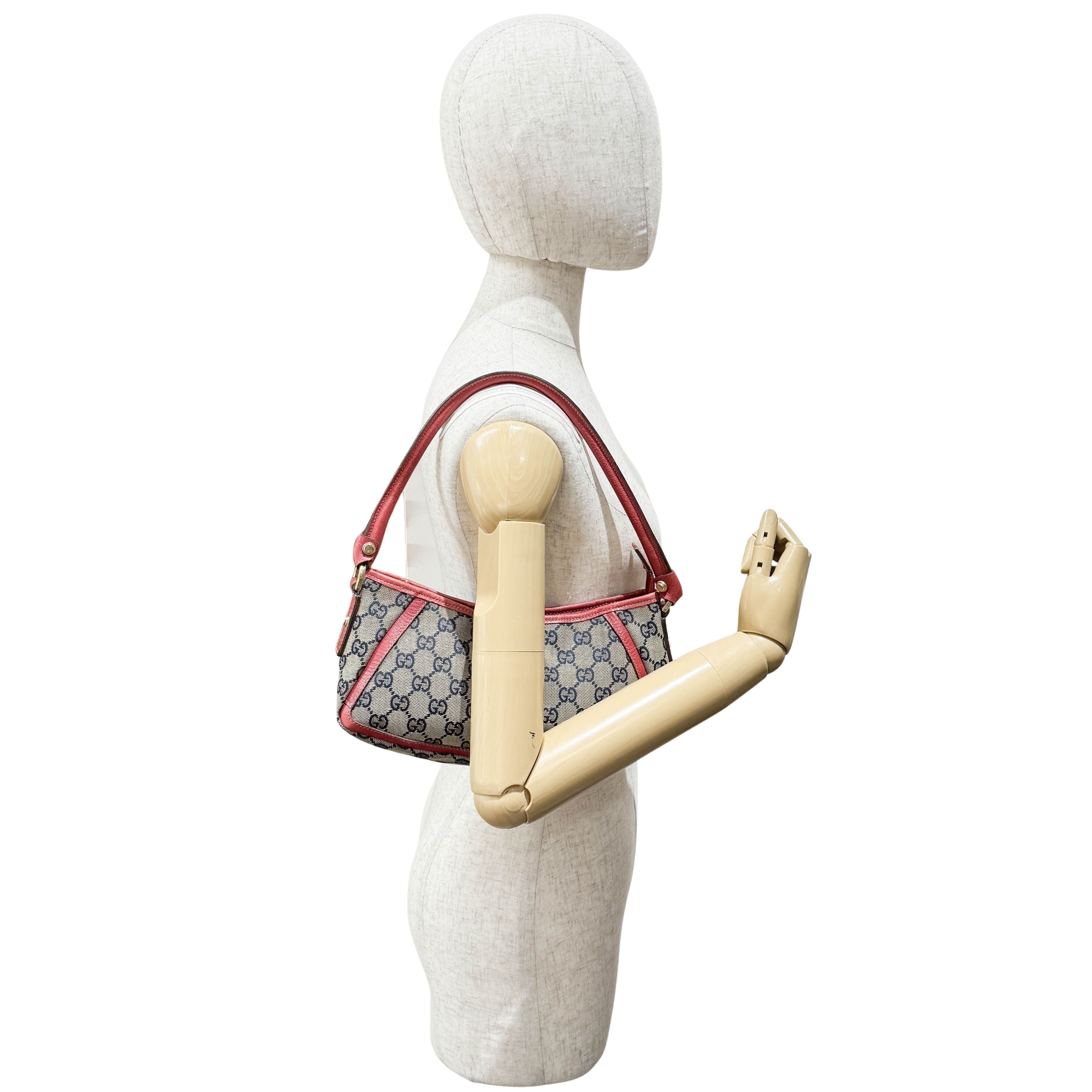 Abbey D-Ring Red Canvas Shoulder Bag