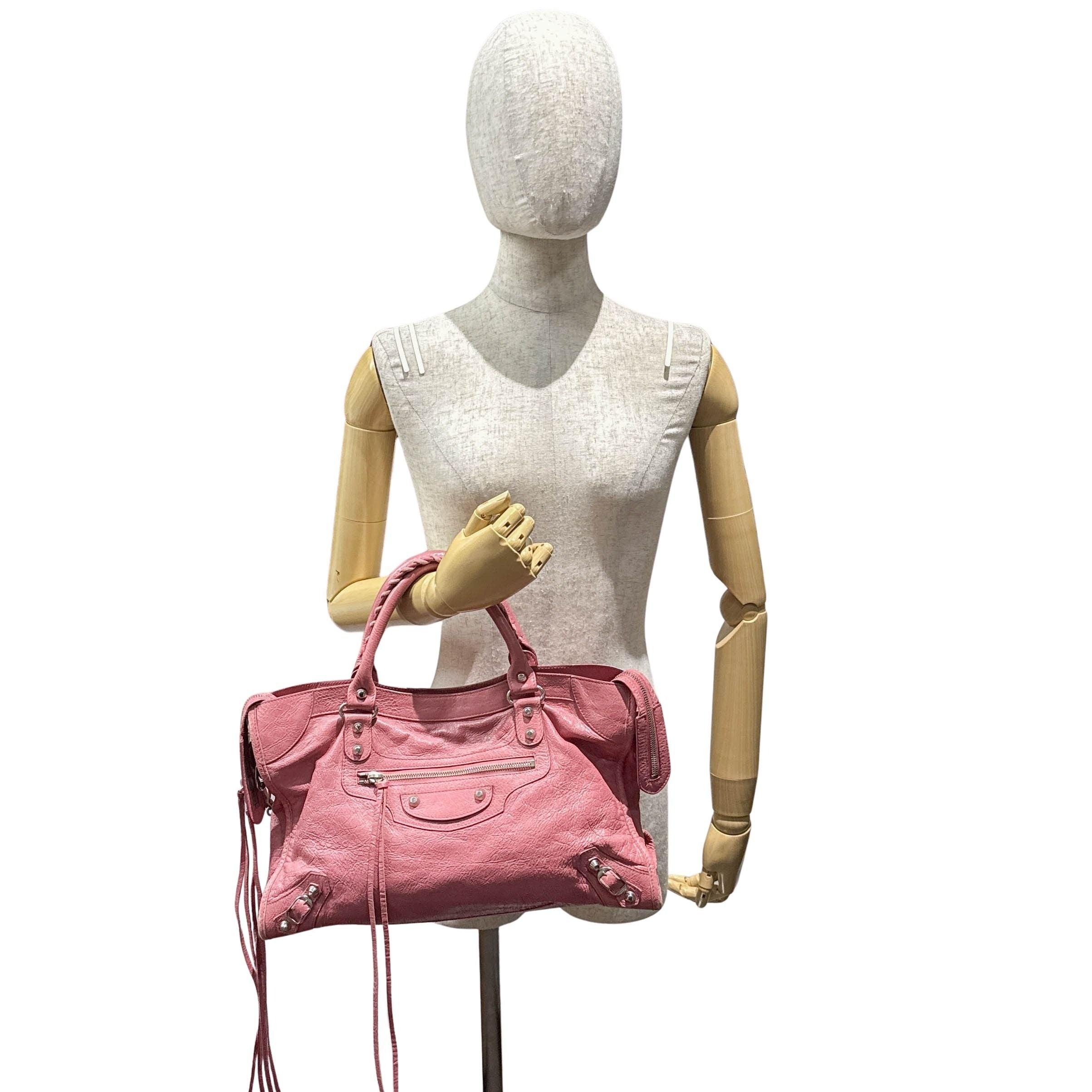 City Pink Leather Two Way Bag
