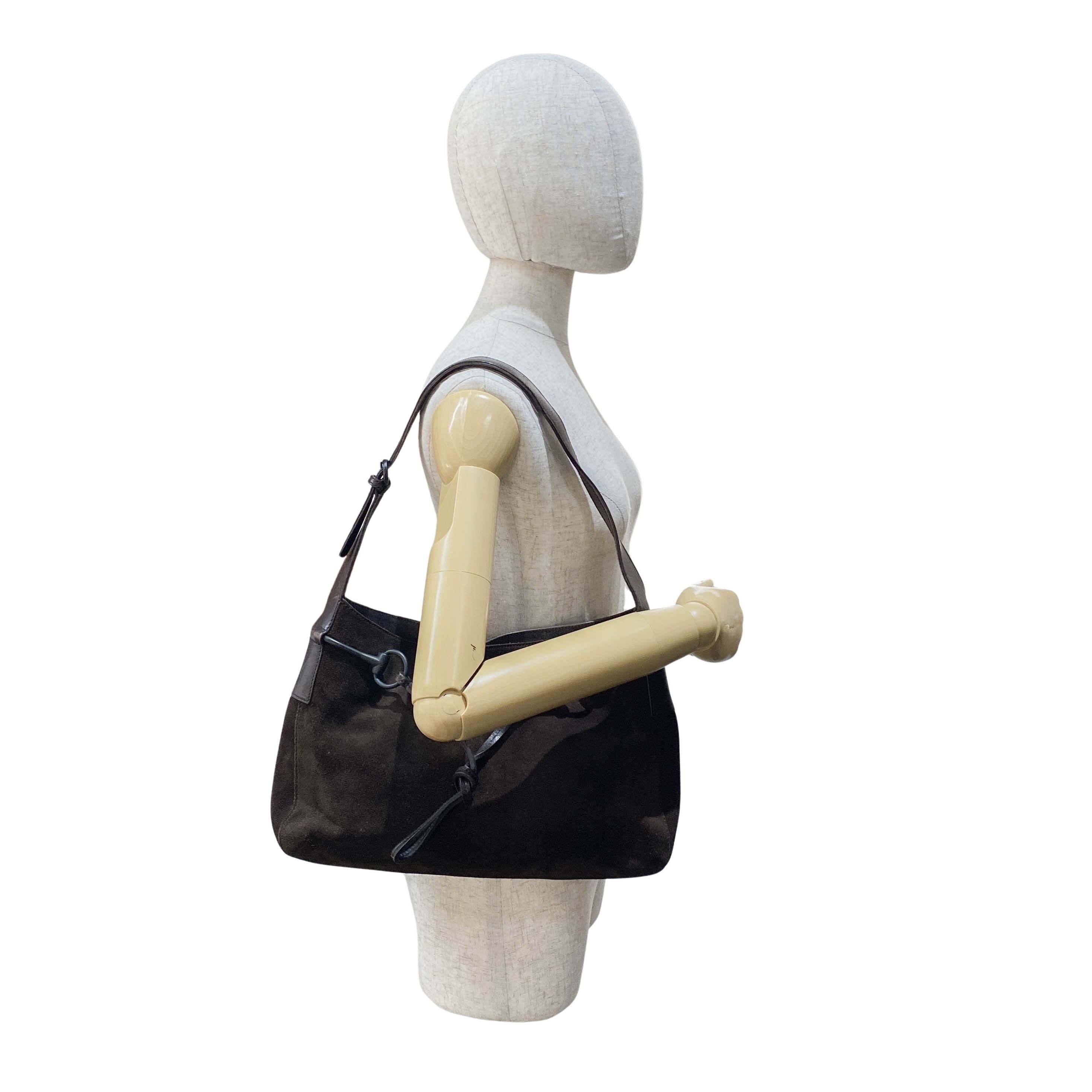Vintage Brown Suede Shoulder Bag