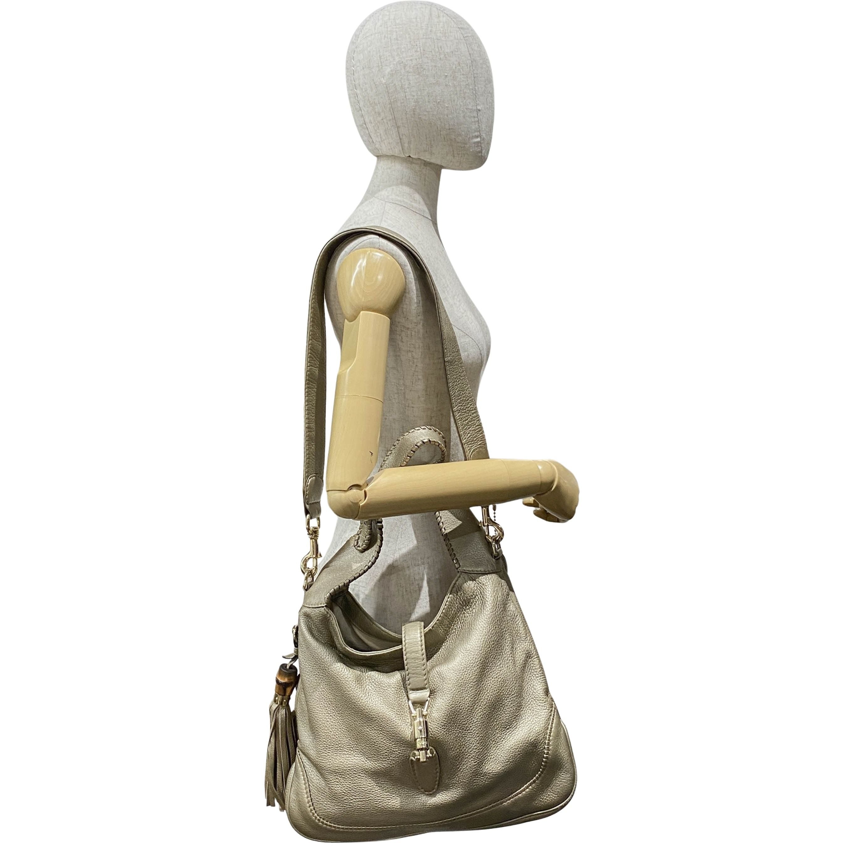 Jackie Gold Metallic Shoulder Bag