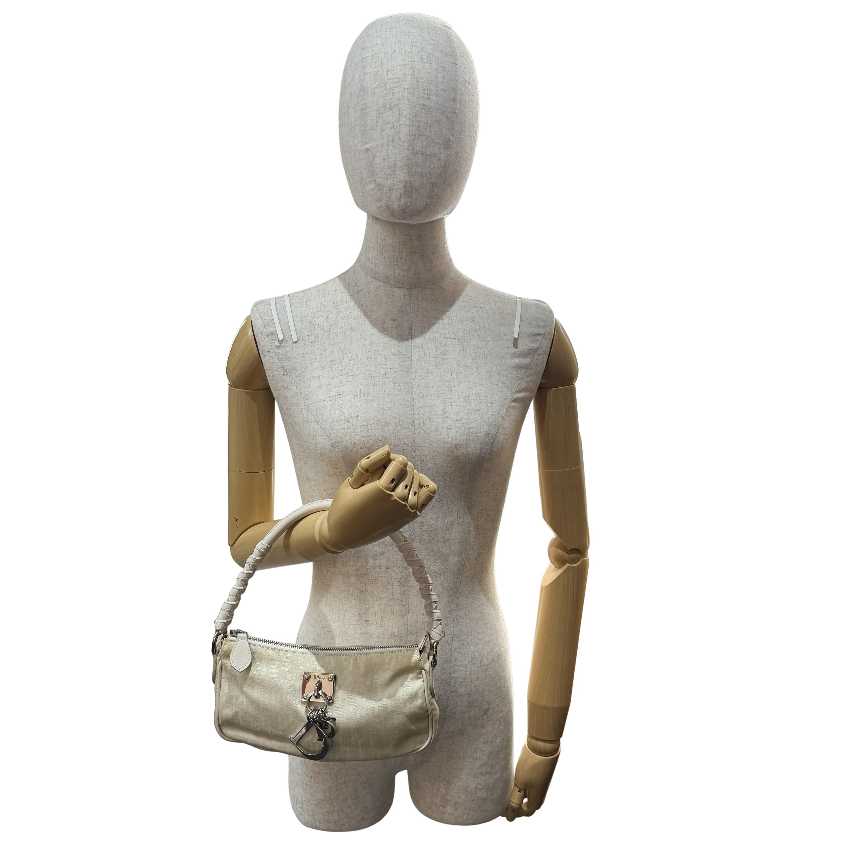 Trotter Beige Canvas Pochette Bag