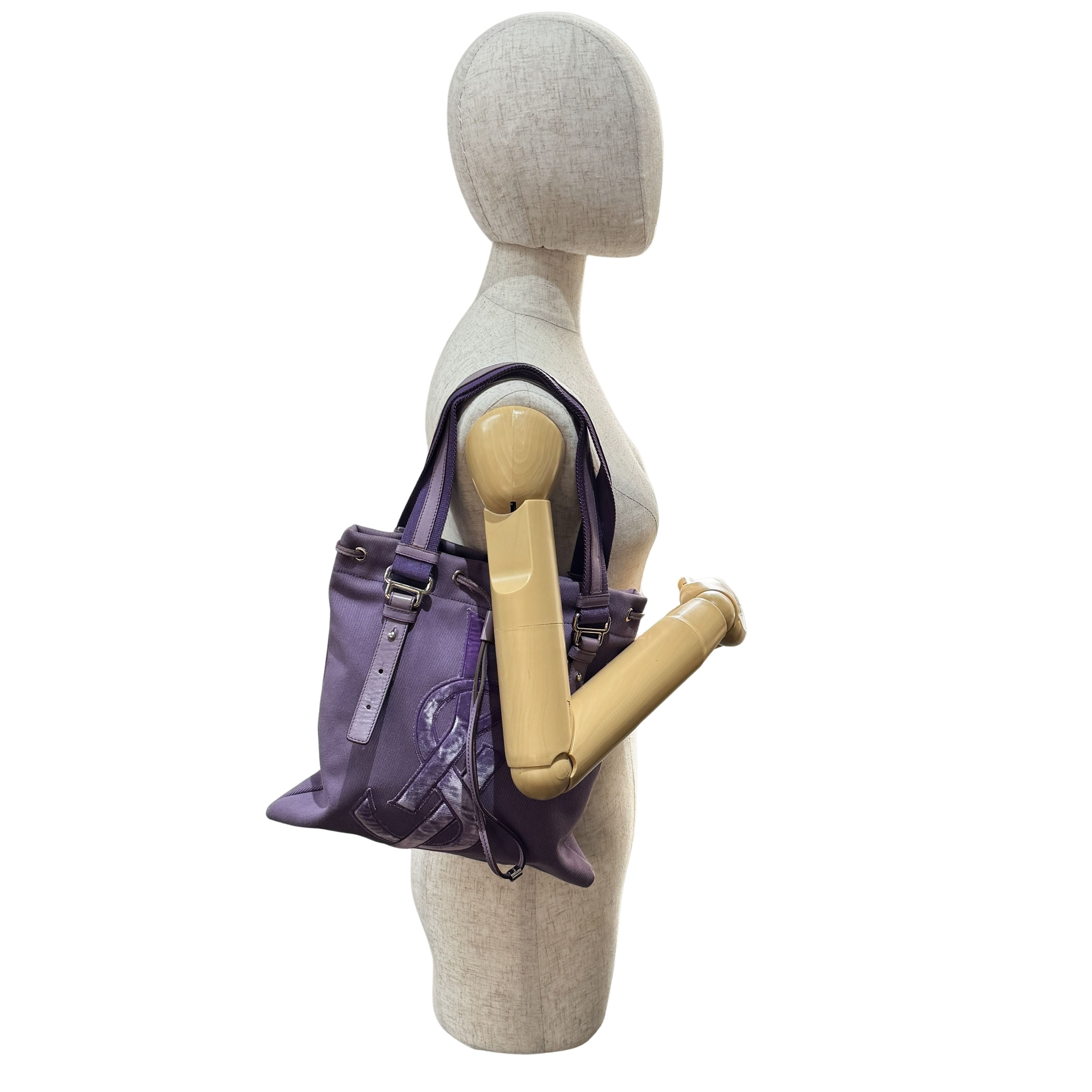 Vintage Purple Cotton Tote Bag