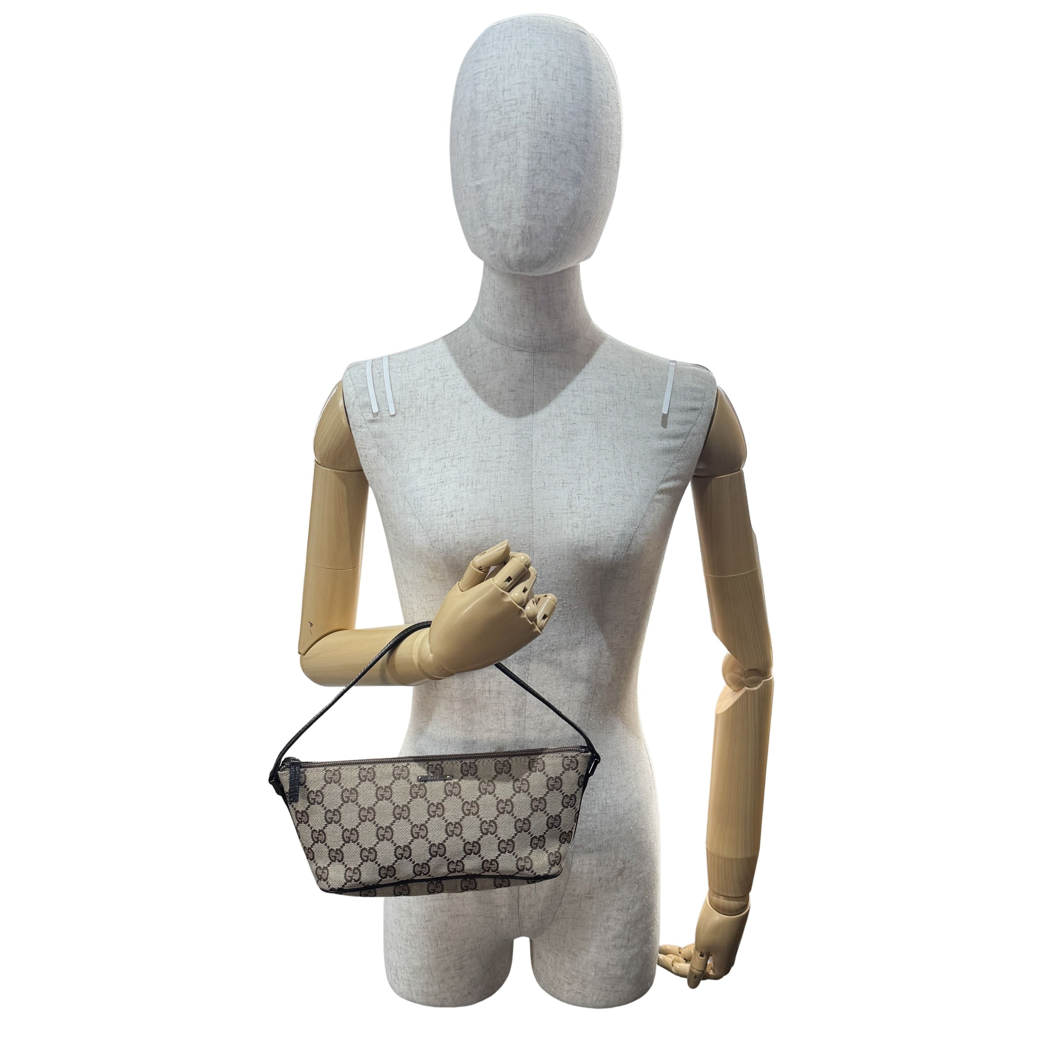 Boat GG Brown Canvas Pouch Shoulder Bag