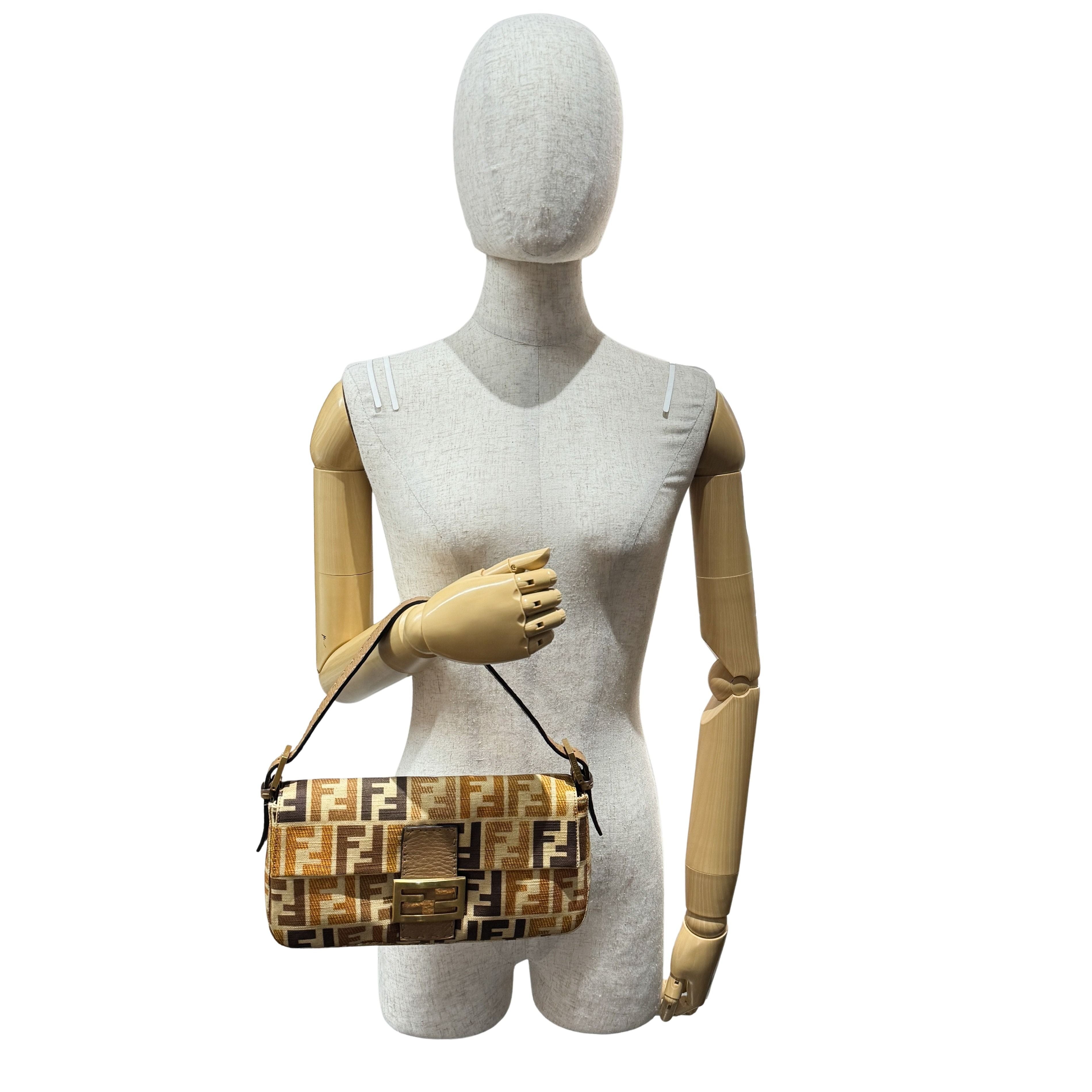 Baguette Orange Zucca Shoulder Bag