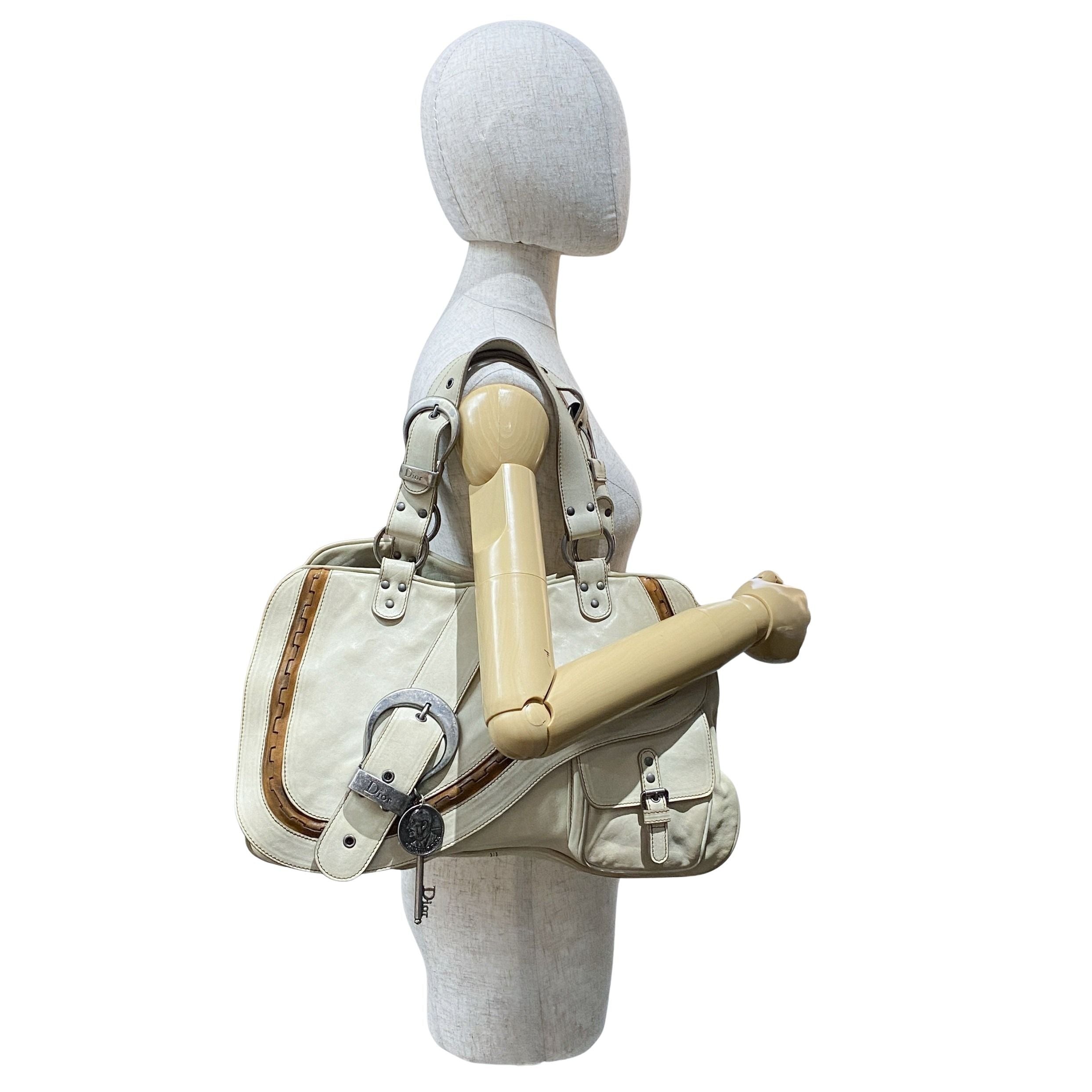 Gaucho Beige Leather Shoulder Bag