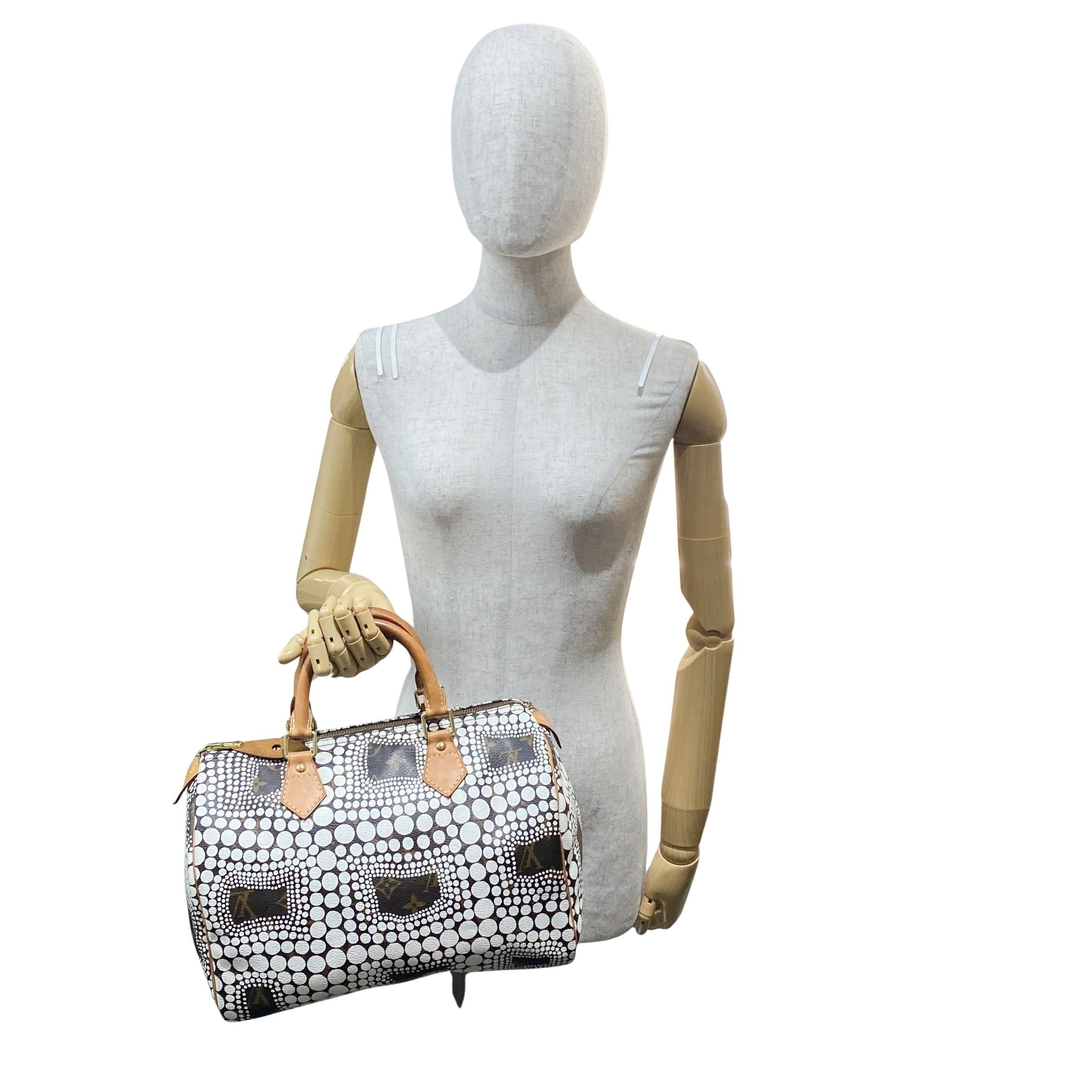 Speedy 30 Yayoi Kusama Monogram Multi-color Coated Canvas Hand Bag